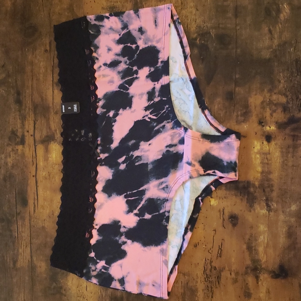 NWT Torrid Boyshort Cotton Tie Dye Lace Panty Underwear
